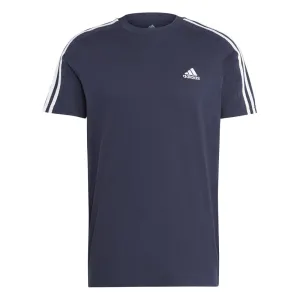 ADIDAS ESSENTIALS SINGLE JERSEY 3-STRIPES MEN'S TEES BLUE