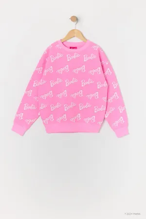 Barbie™ Girls Printed Fleece Sweatshirt