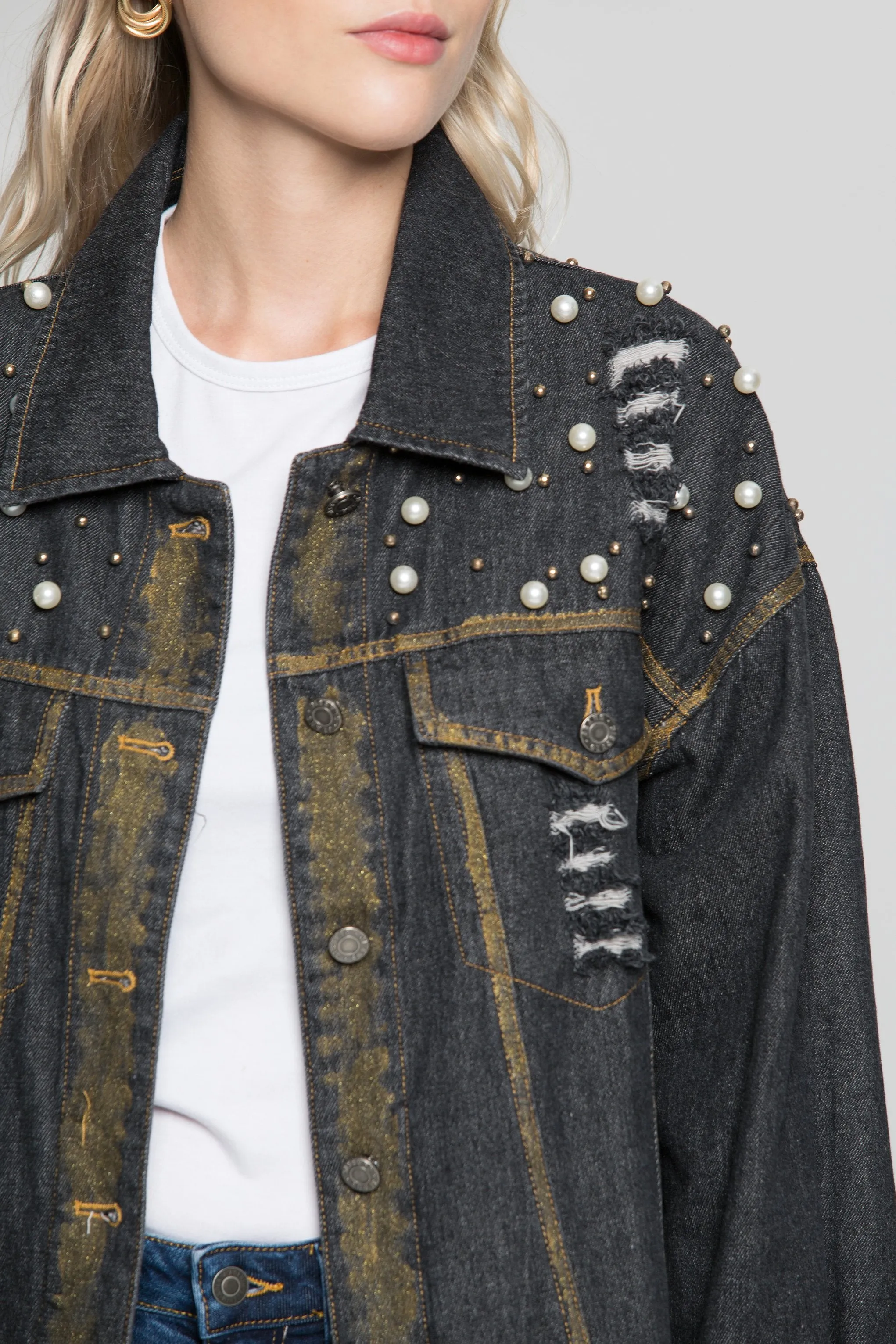 Black Pearl Denim Jacket