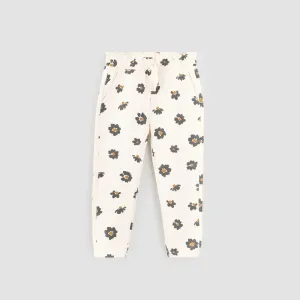 BLOSSOM PRINT ON CRÈME GIRLS' JOGGERS | Miles The Label