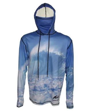 Blue Wave Lightweight Ocean Graphic Hoodie