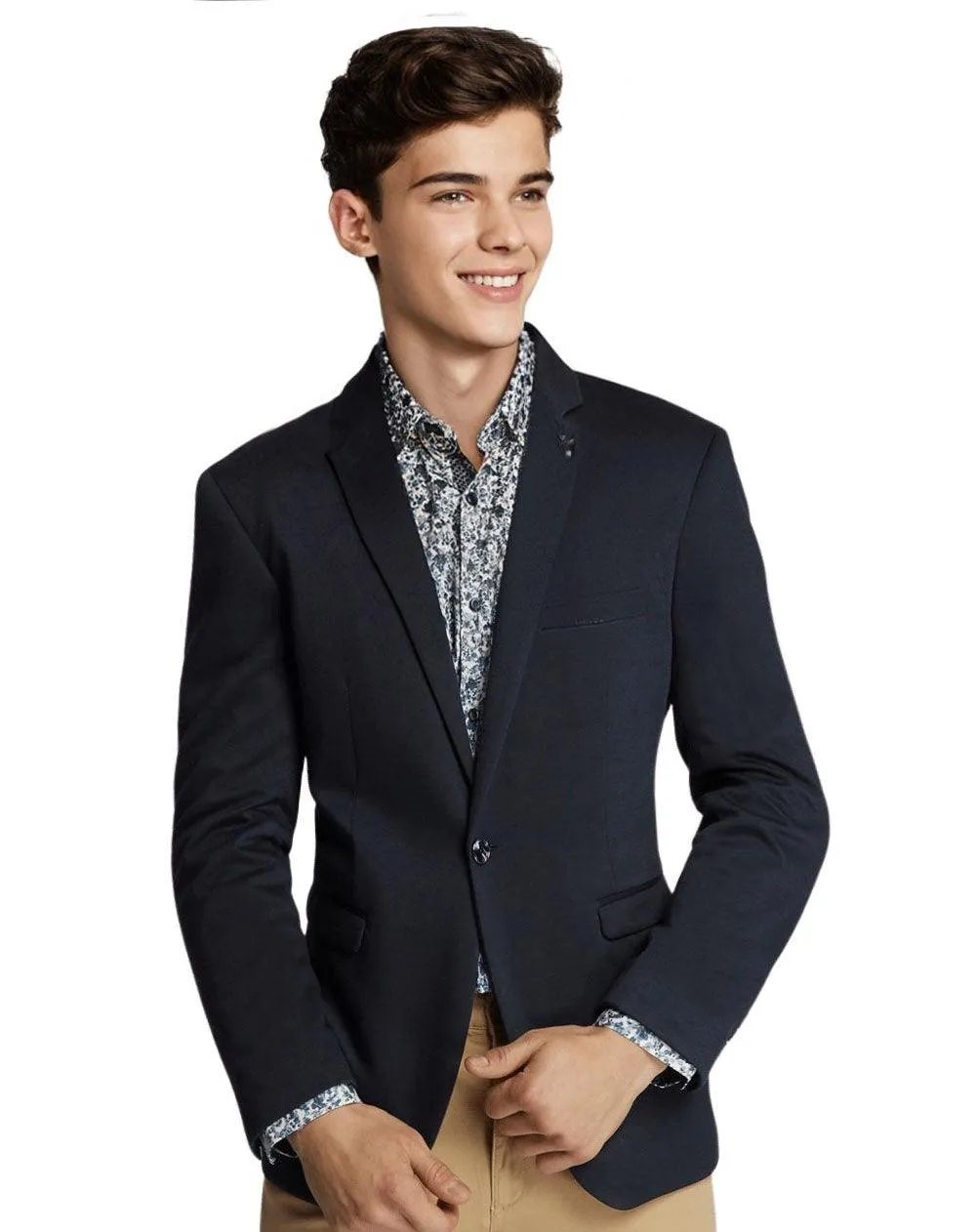 Boy's Indigo Trendy Slim Fit Sport Jacket/Blazer