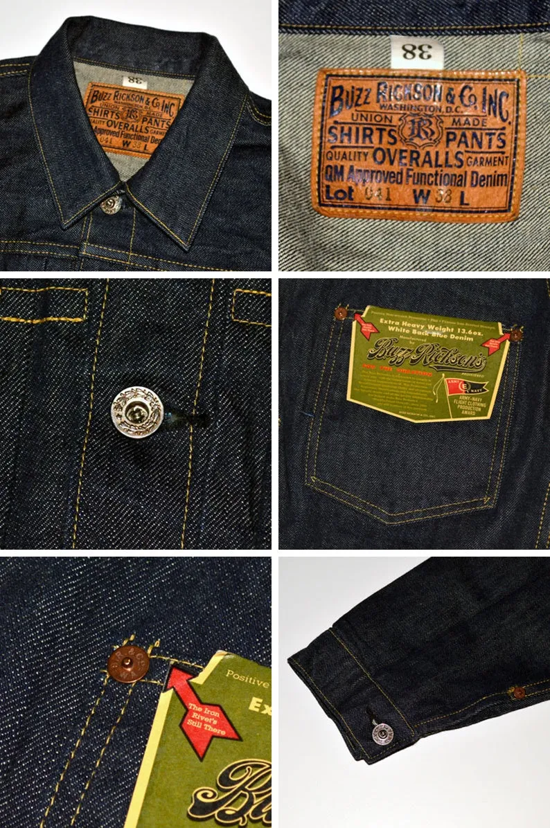 BUZZ RICKSON'S "BR16041" 13.6oz WW2 BLUE DENIM BLOUSE