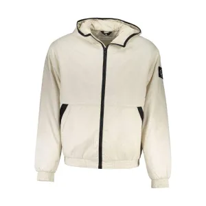 Calvin Klein Elegant Beige Hooded Jacket – Timeless Outerwear