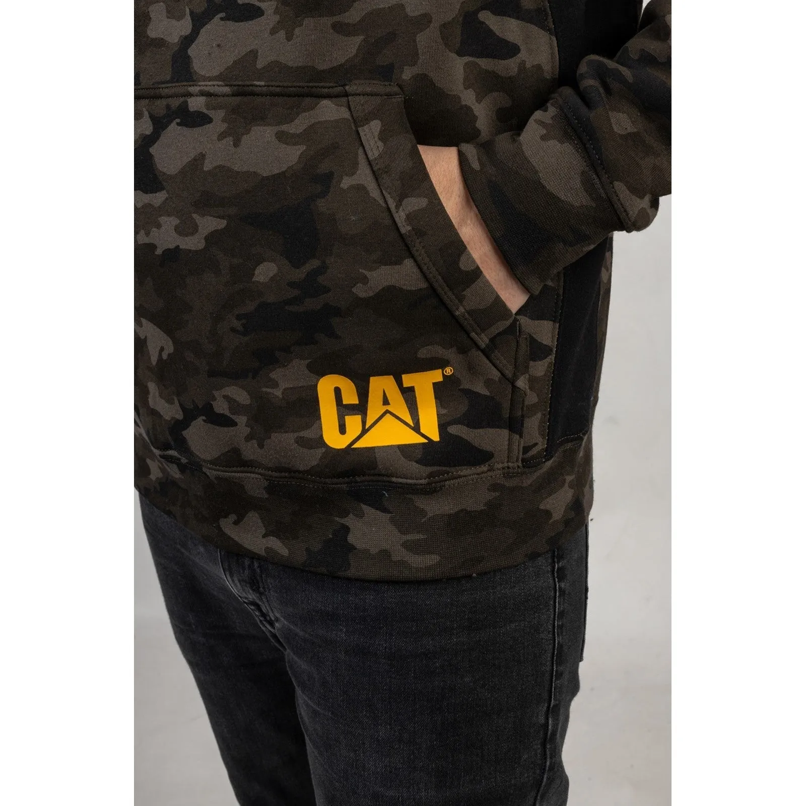 Caterpillar Logo Panel Hooded Sweatshirt