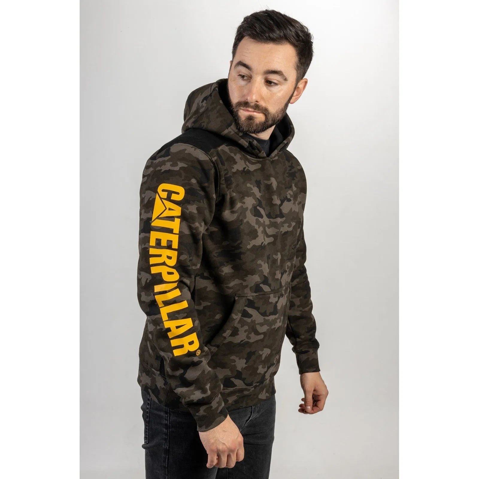 Caterpillar Logo Panel Hooded Sweatshirt