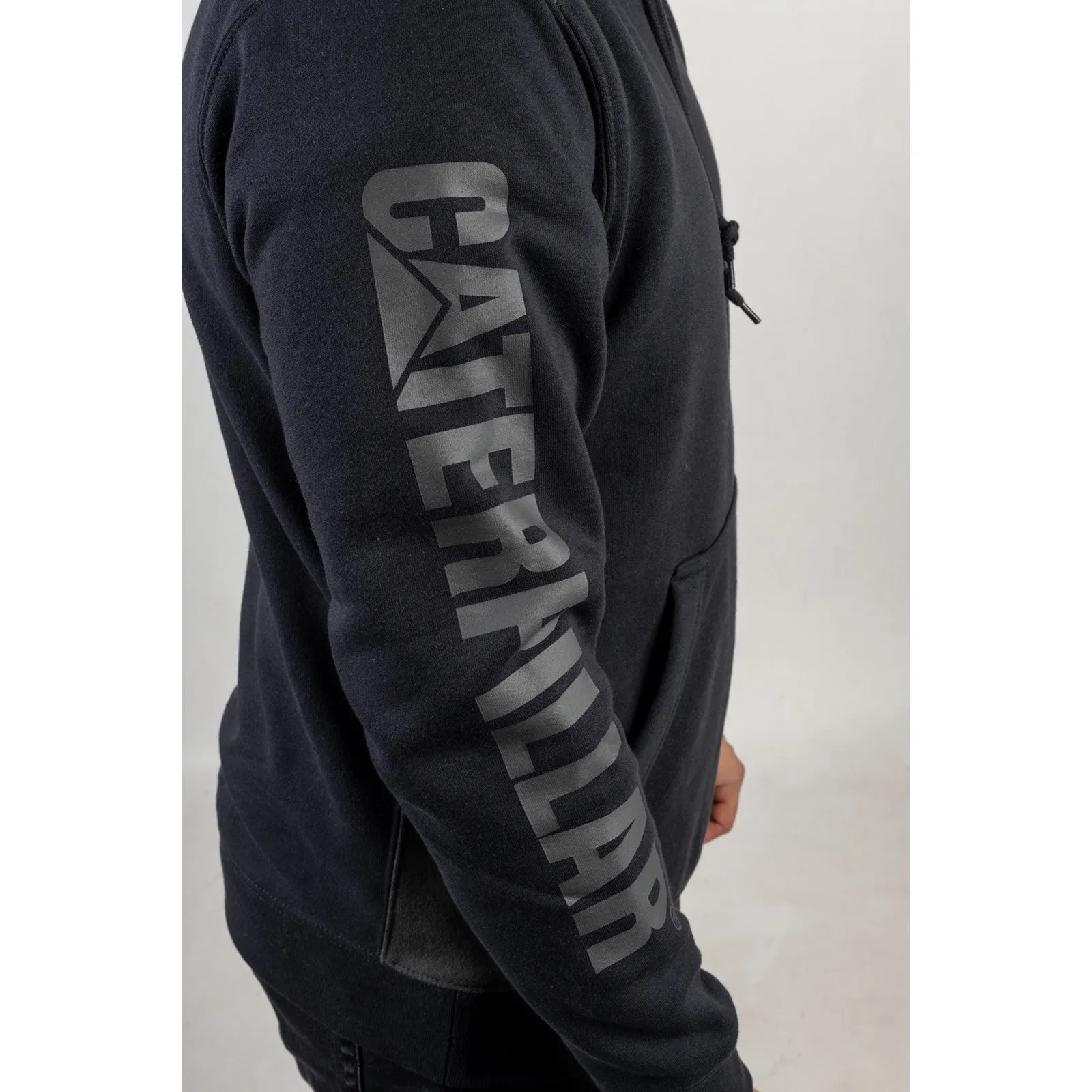 Caterpillar Logo Panel Hooded Sweatshirt