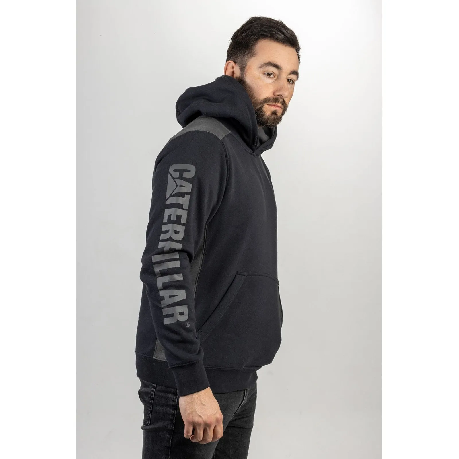 Caterpillar Logo Panel Hooded Sweatshirt