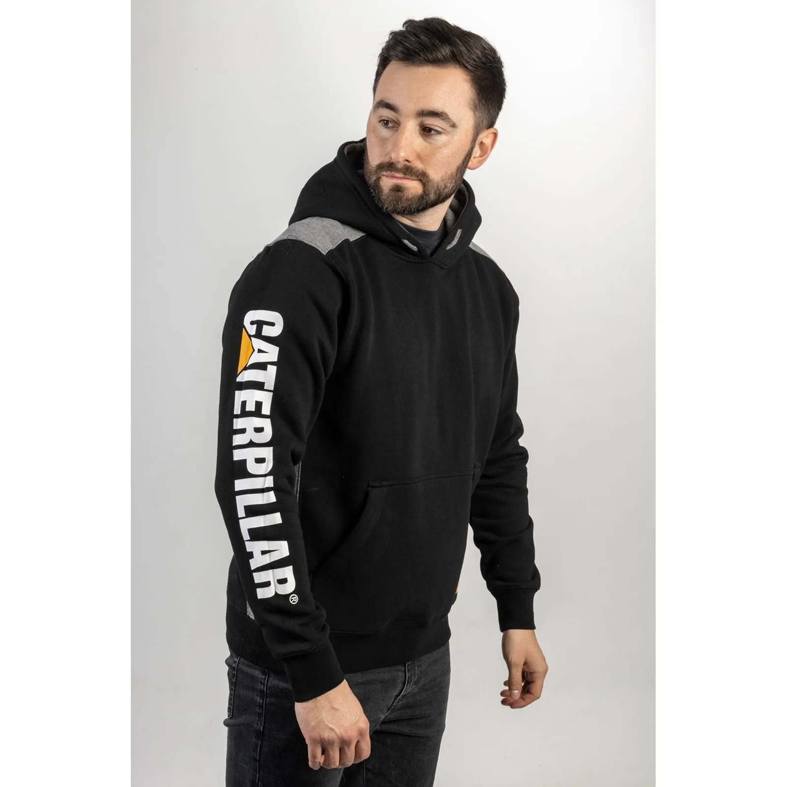 Caterpillar Logo Panel Hooded Sweatshirt