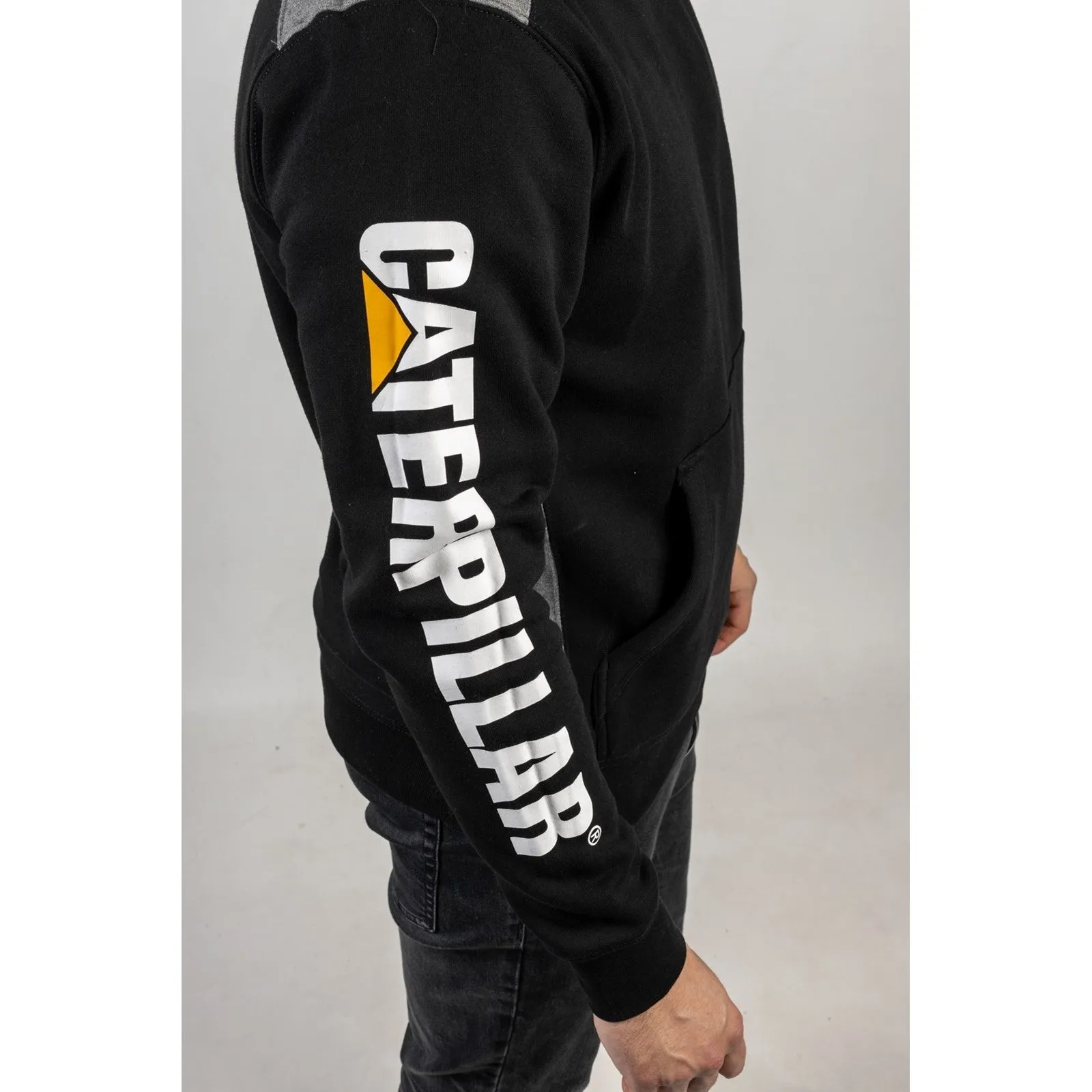 Caterpillar Logo Panel Hooded Sweatshirt