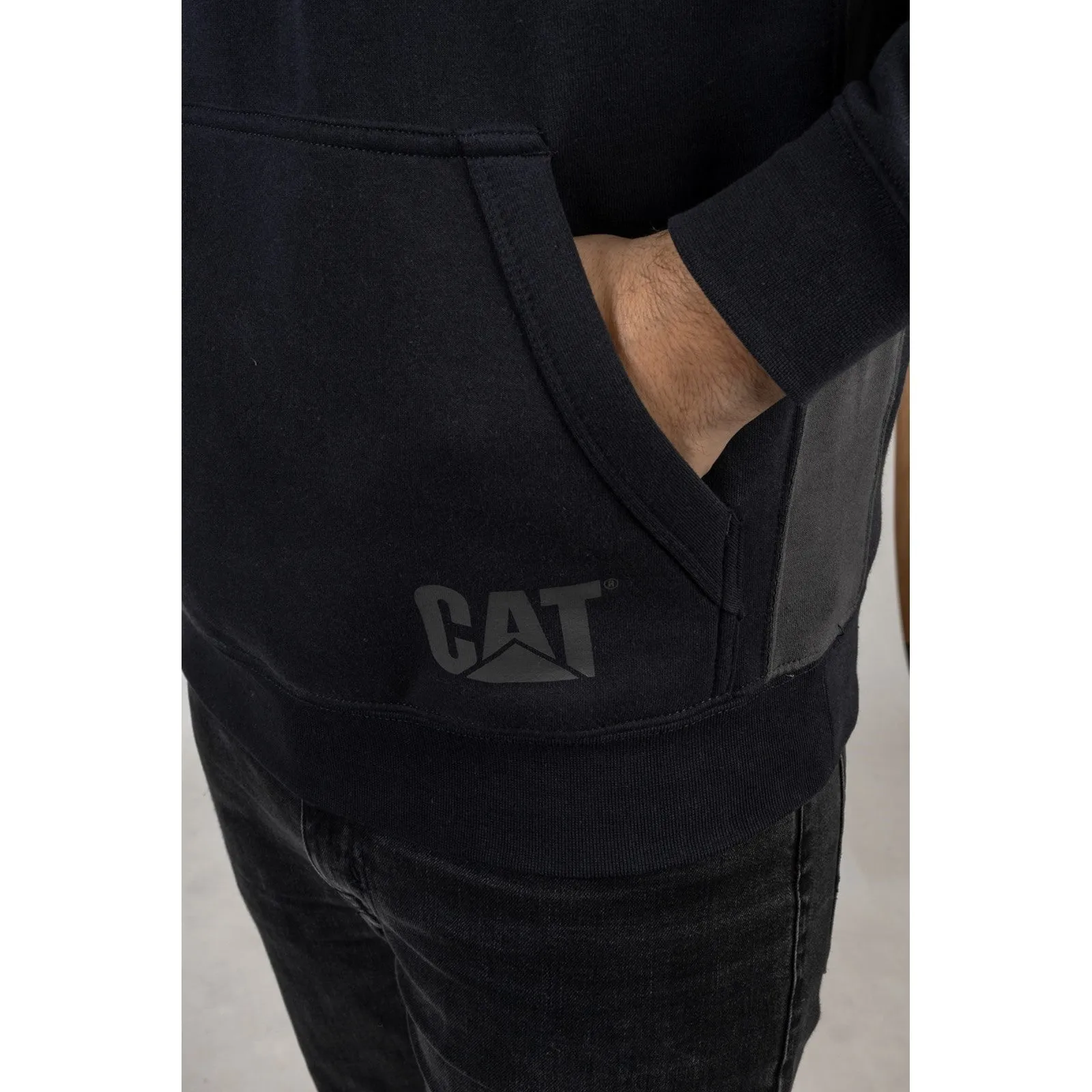 Caterpillar Logo Panel Hooded Sweatshirt