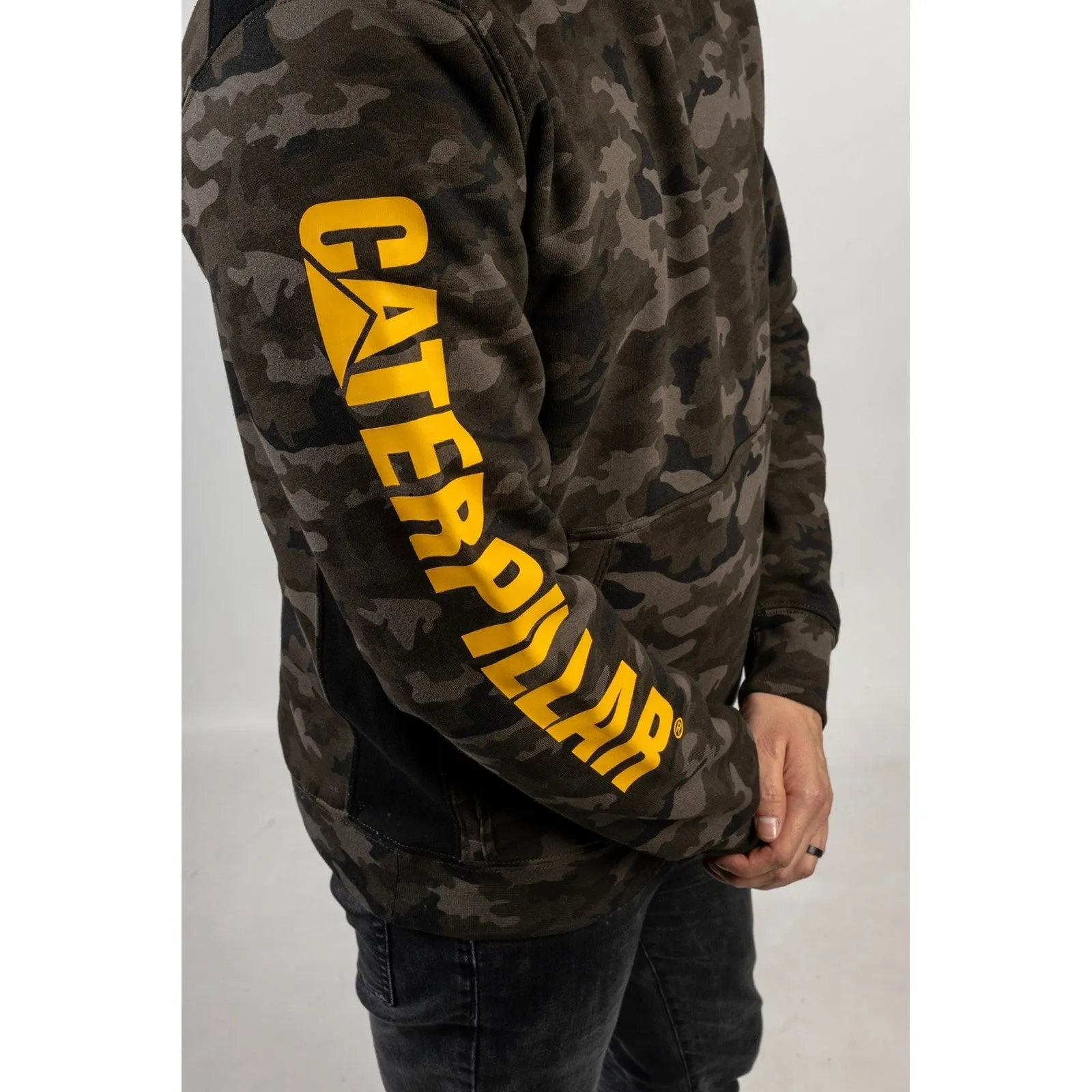 Caterpillar Logo Panel Hooded Sweatshirt