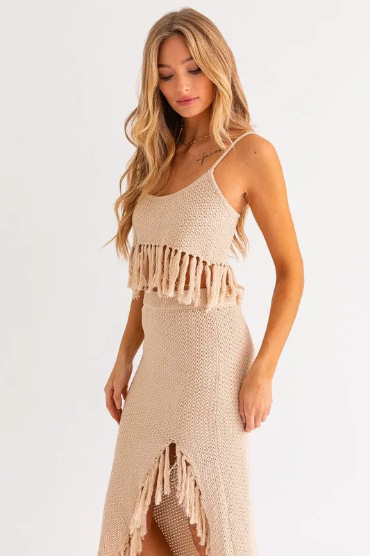 Country Romance Tassel Crop Top