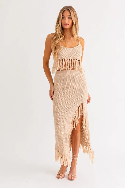 Country Romance Tassel Crop Top