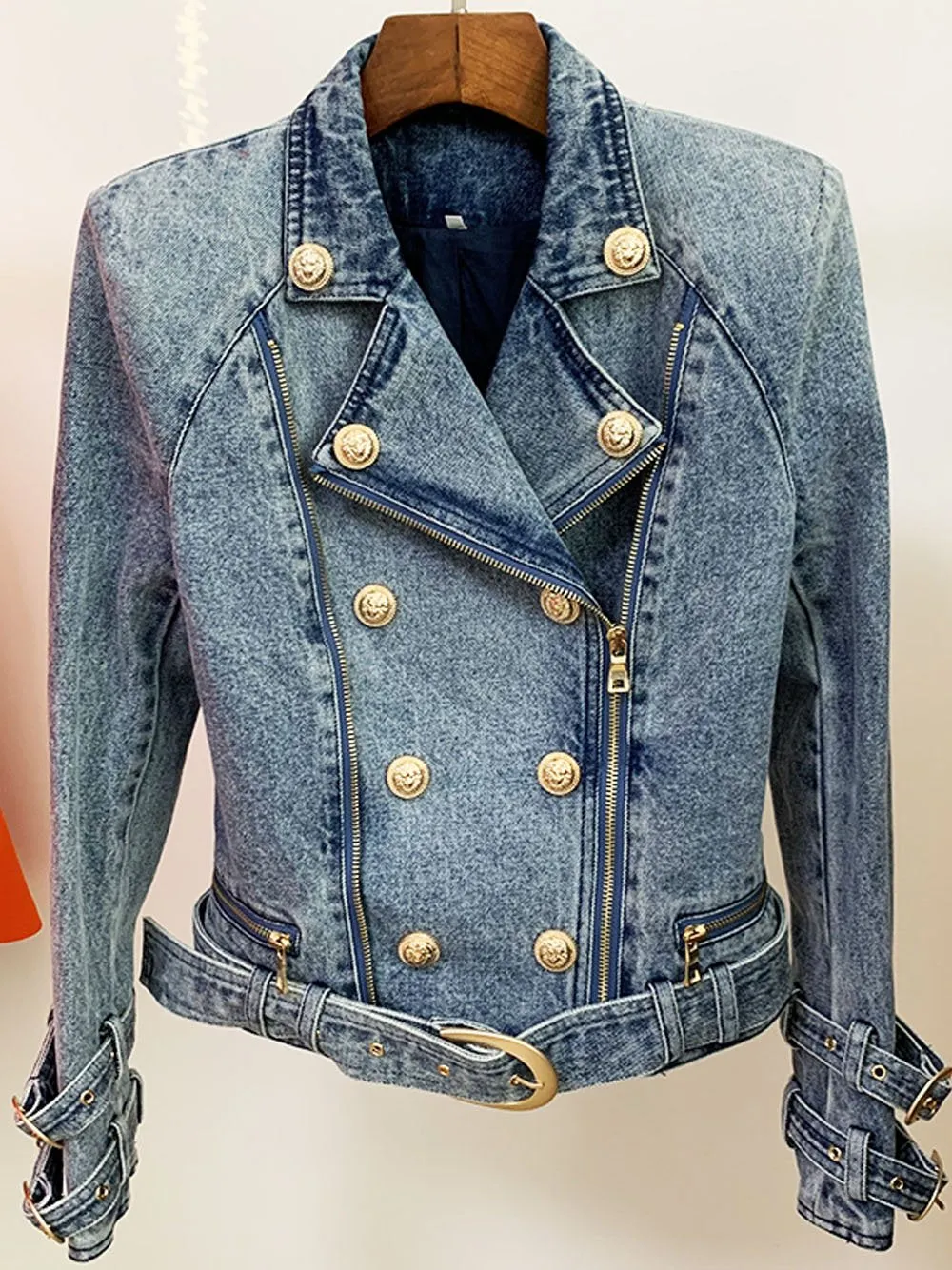 Denim Motorcycle Jacket