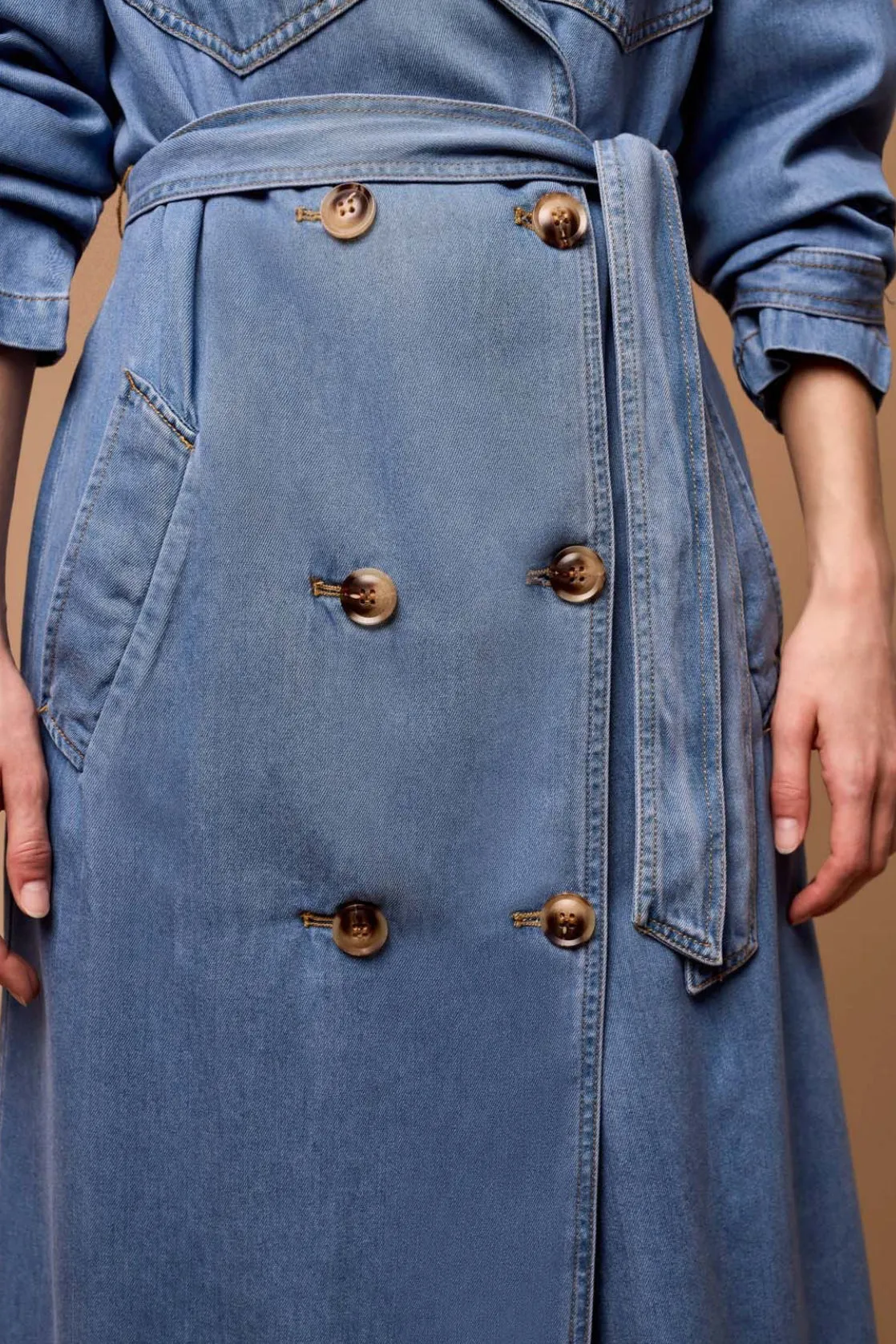 Denim Trench Coat