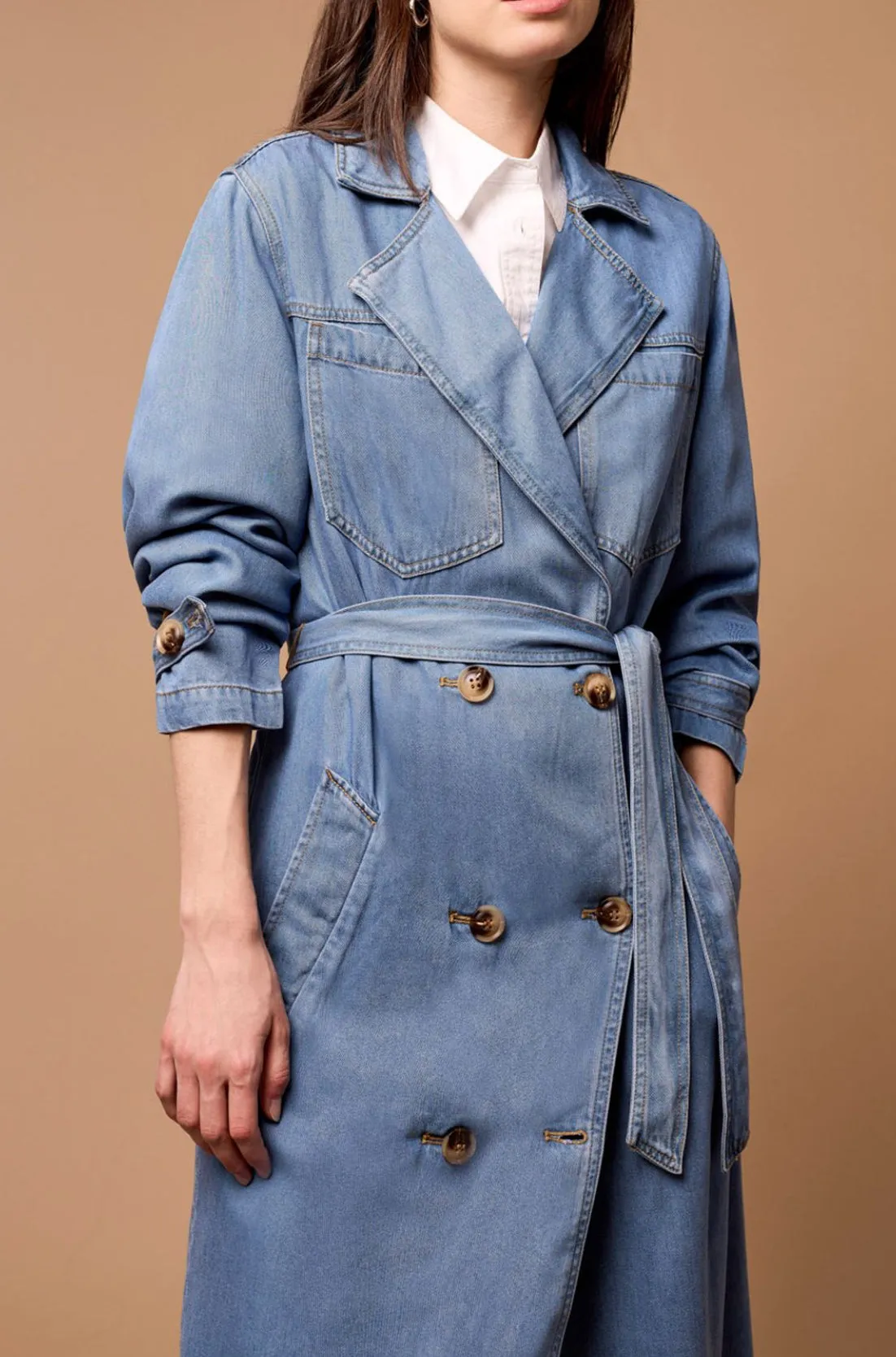 Denim Trench Coat