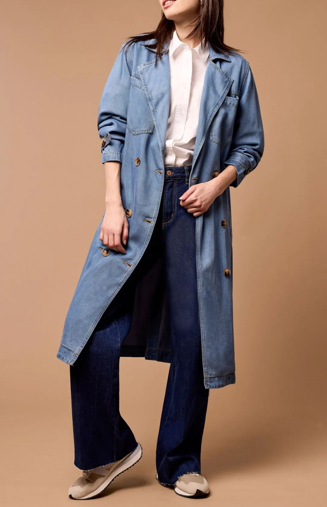 Denim Trench Coat