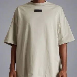 Fear of God Essentials Applique Box Logo Drop Shoulder Tee Seal (Oversized)