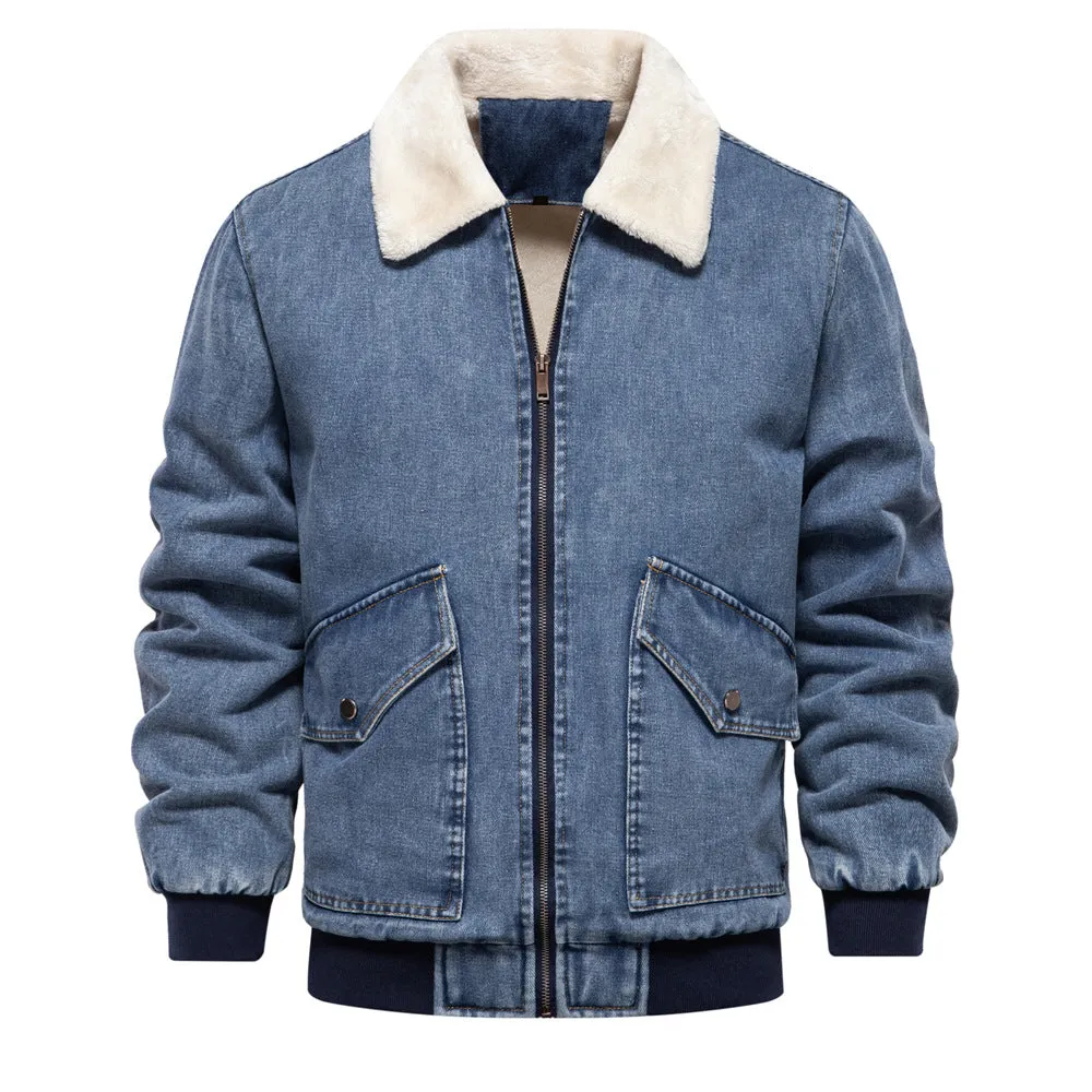 Fleece-Lined Denim Jacket