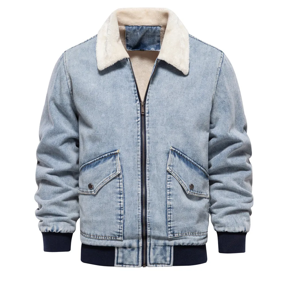 Fleece-Lined Denim Jacket