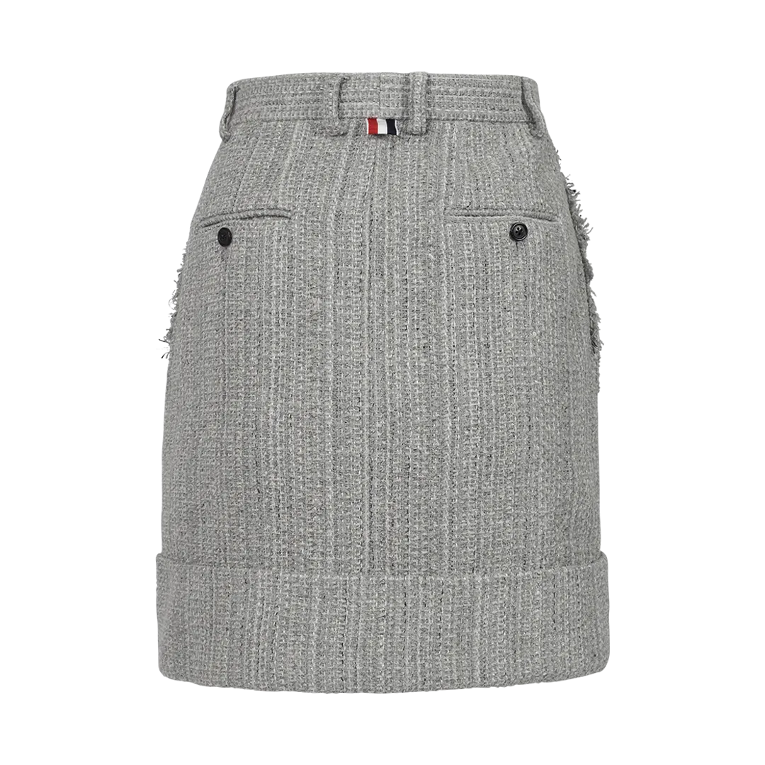 Frayed Tweed Miniskirt