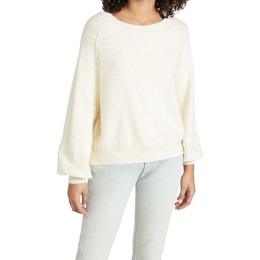 Free People Found My Friend Textured Sweater Cream