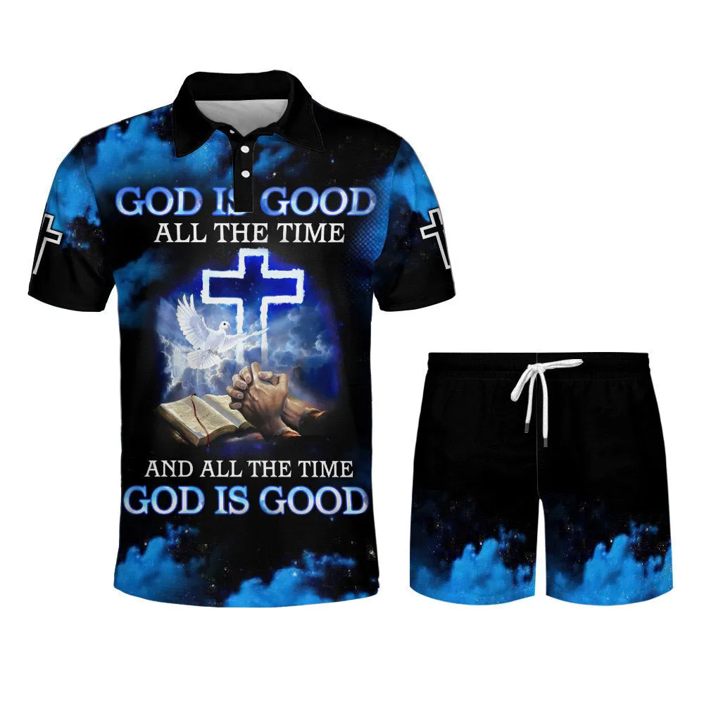 God Is Good All The Time And All The Time Polo Shirt - Christian Shirts & Shorts