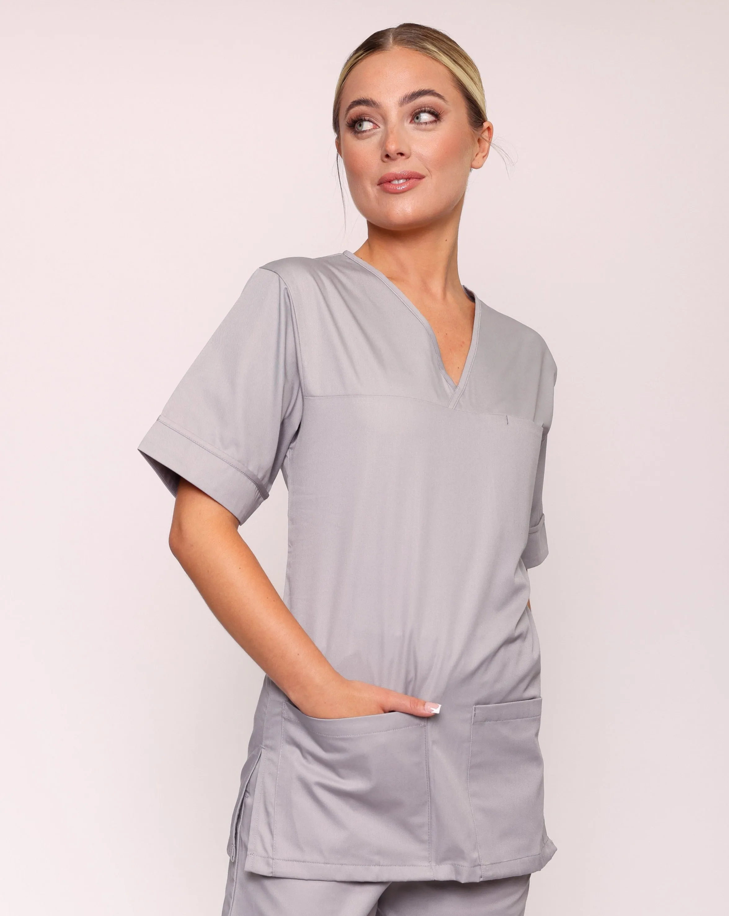 Howser Unisex Smart Scrub Tunic - Grey