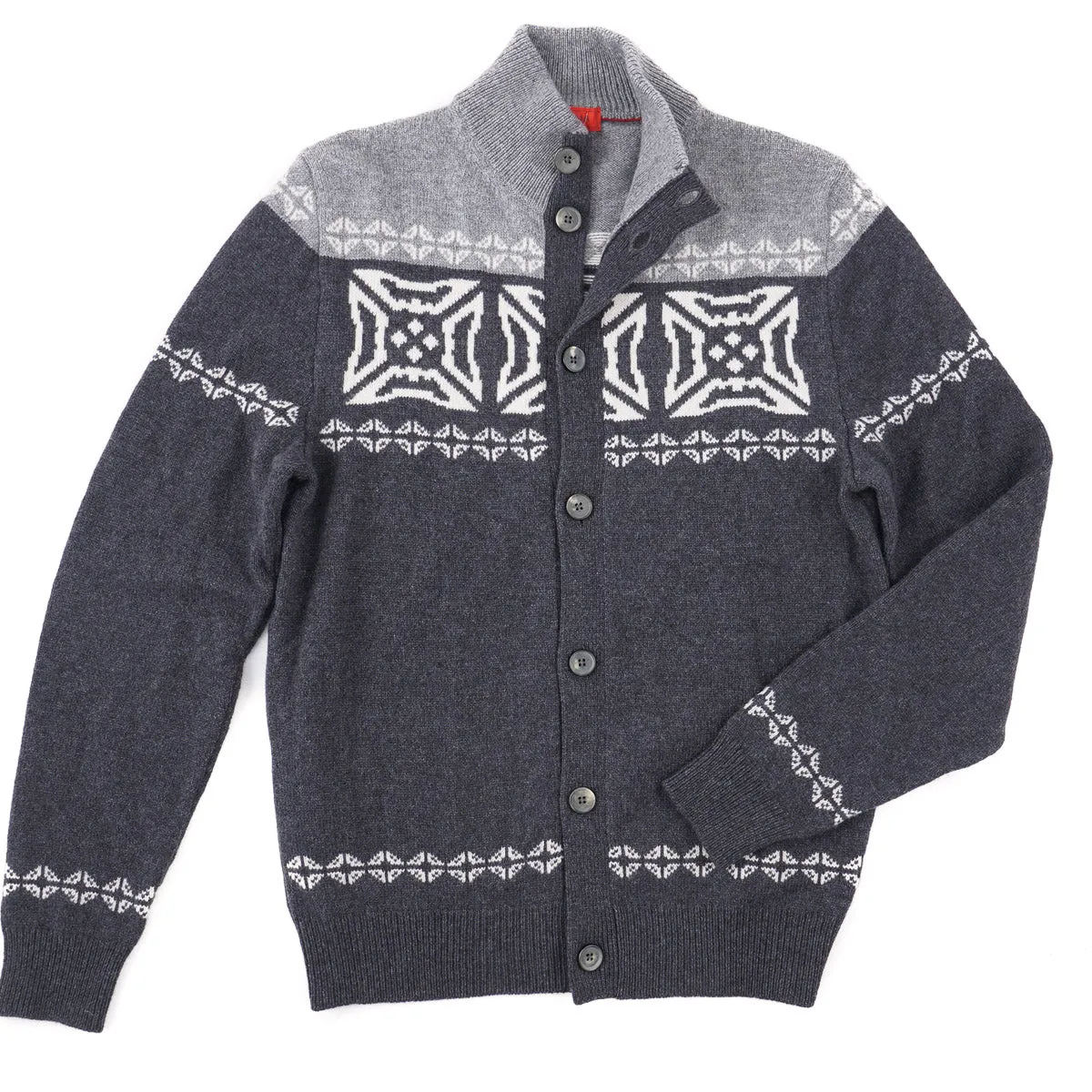 Isaia Cashmere Bomber Cardigan Sweater