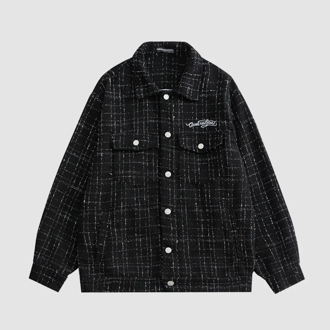 Korean Style Trendy Plaid Jacket