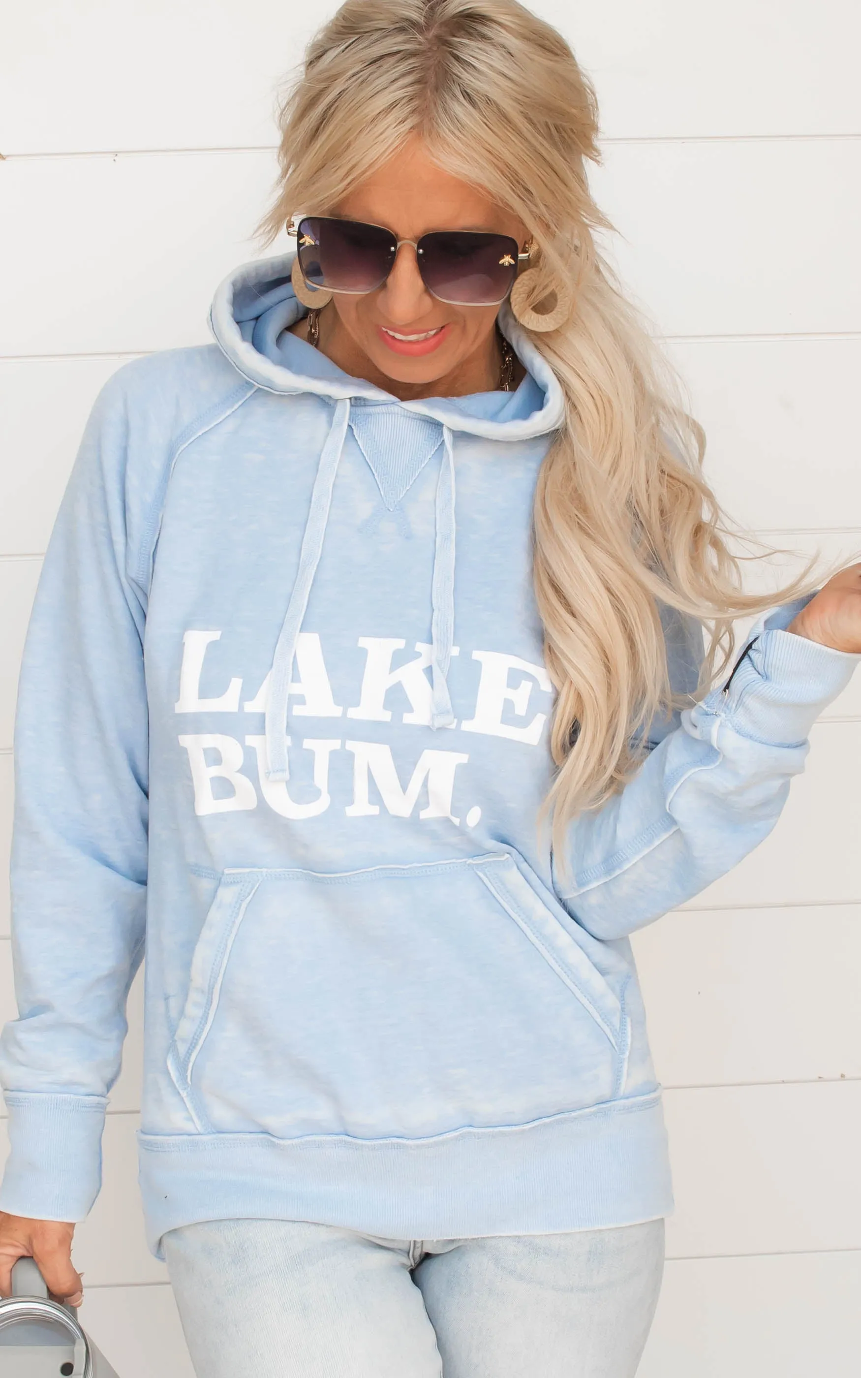 (LIMITED EDITION ) Lake Bum Hoodie - Chambray**