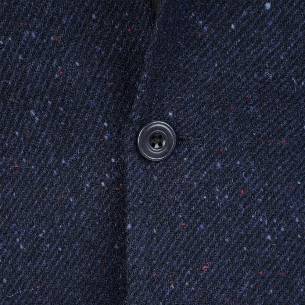 MAGEE Donegal Tweed Jacket - Mens Finn Tailored Fit - Navy Salt & Pepper