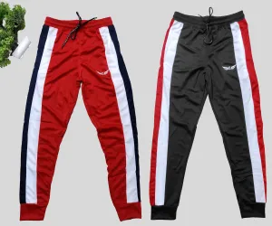 Men Red/Black Colorblock Joggers (Pack of 2)