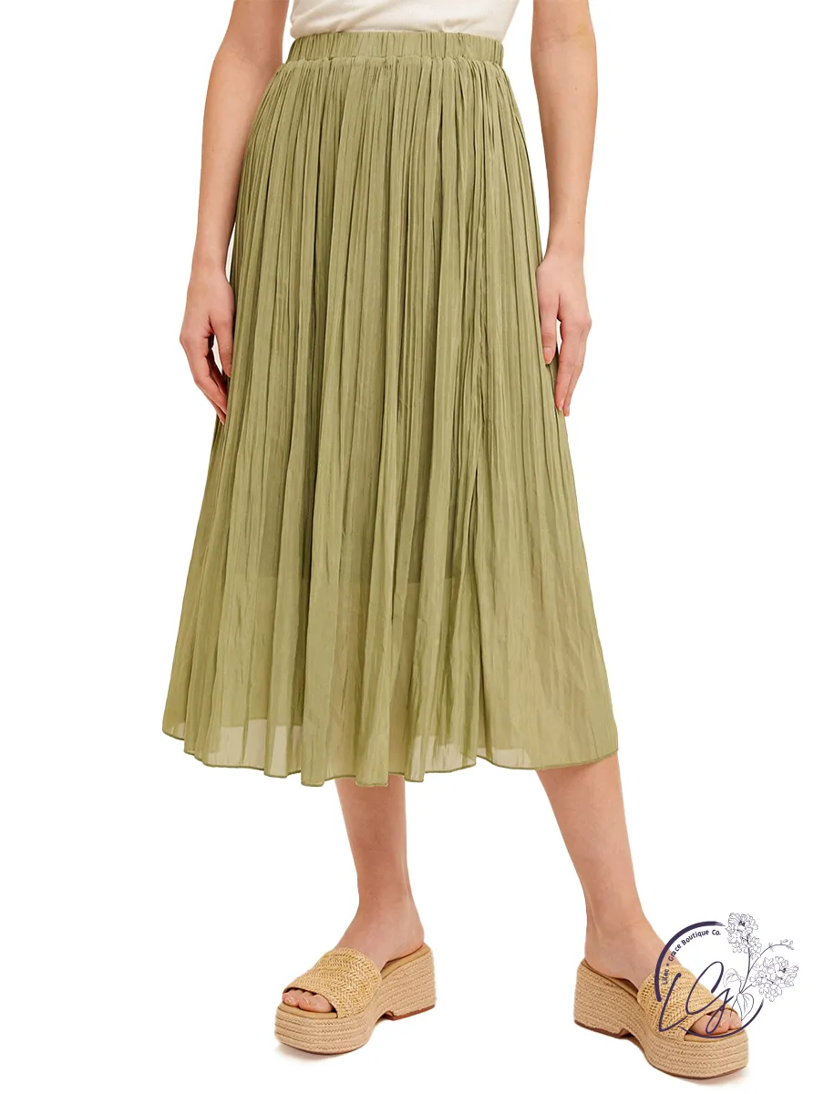 Palm Paradise Pleated Skirt