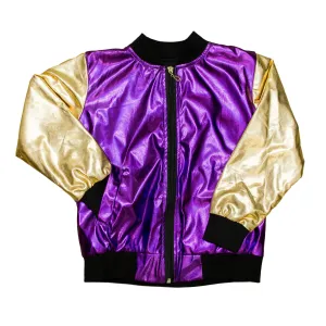 Purple And Gold Metallic Kid Jacket