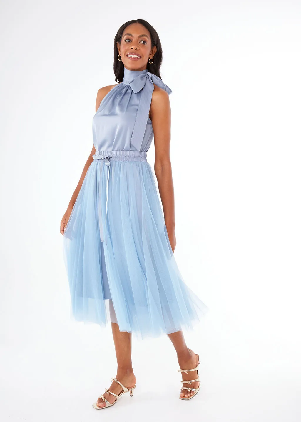 Sue Skirt Slate Blue Tulle