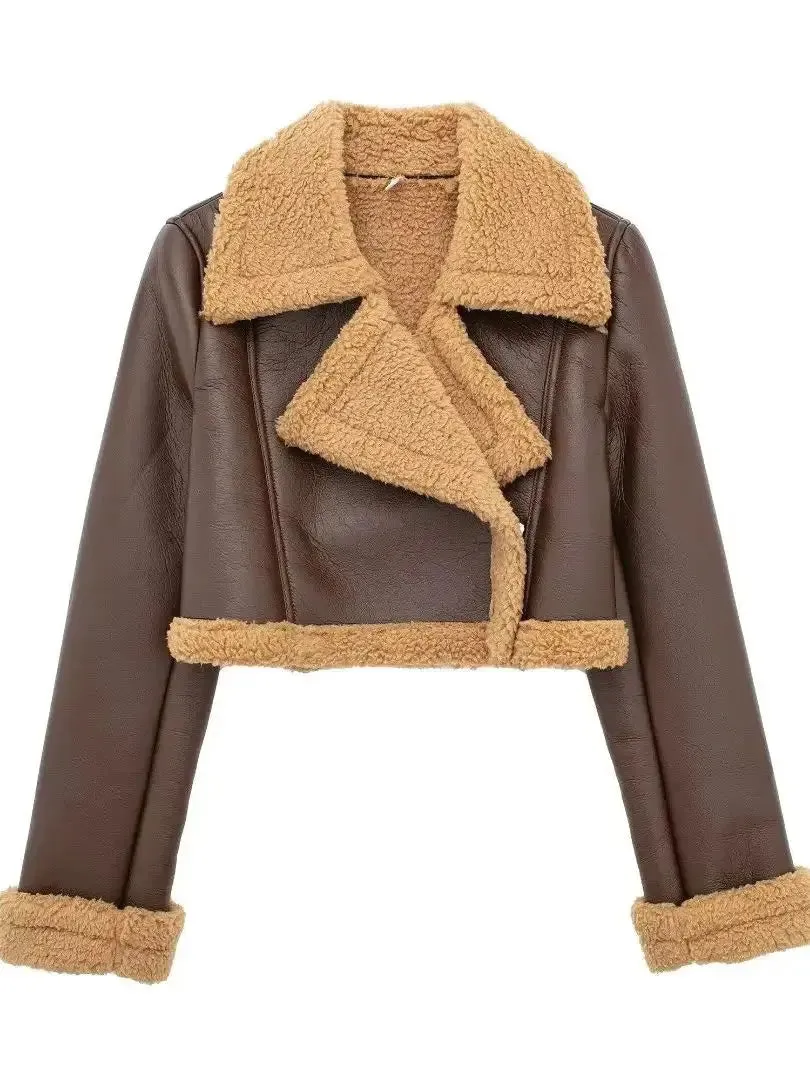 Trendy Warm Winter Leather Jacket