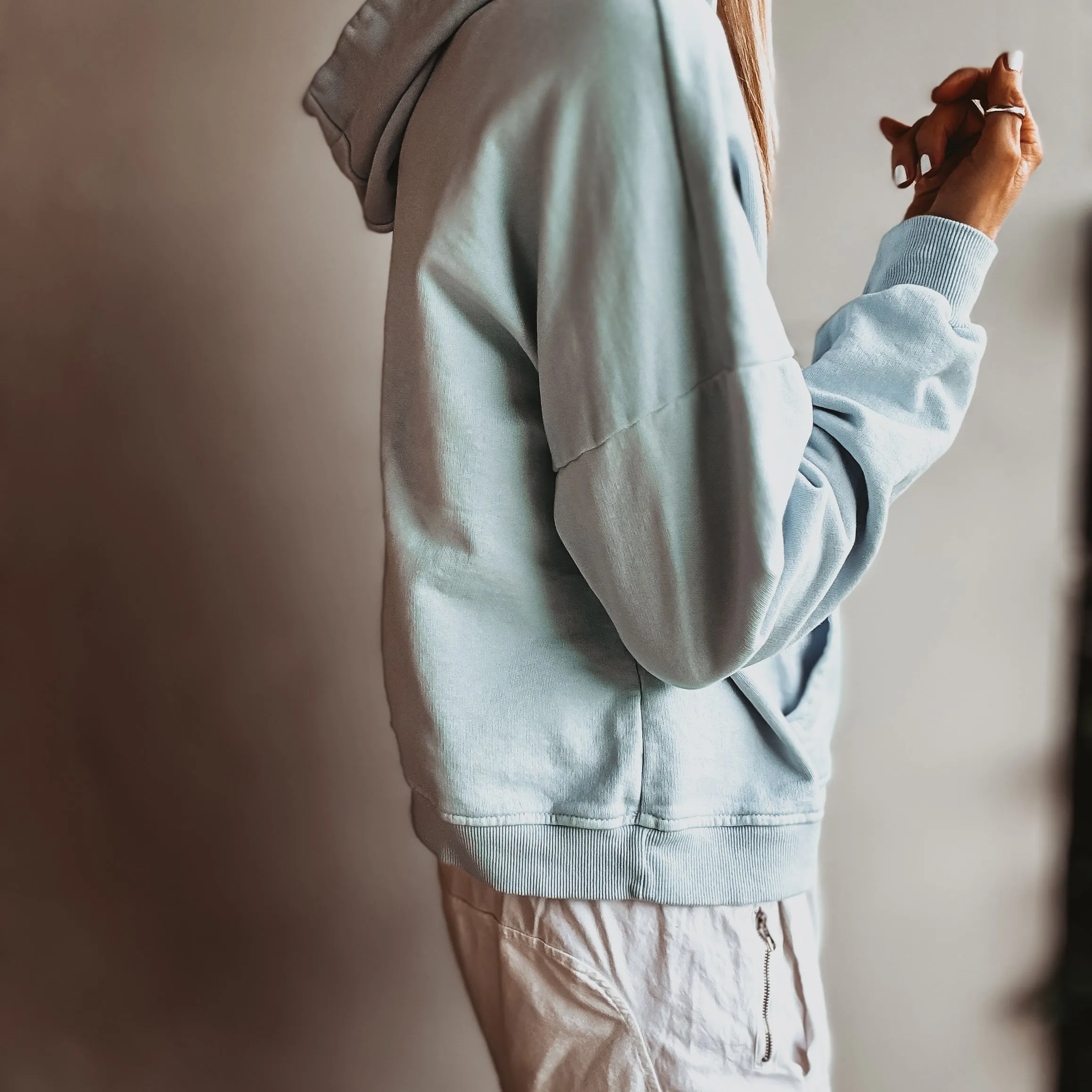 ULTIMATE PALE BLUE ultimate super slouchy relaxed hoody *NEW*