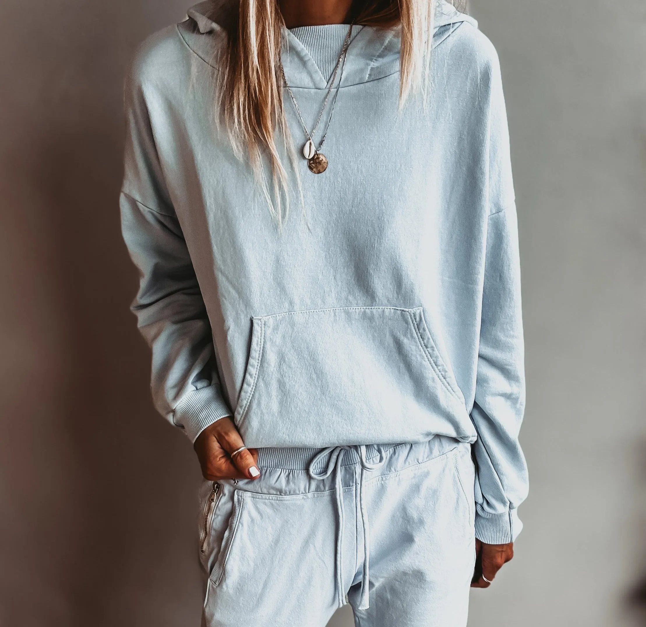 ULTIMATE PALE BLUE ultimate super slouchy relaxed hoody *NEW*