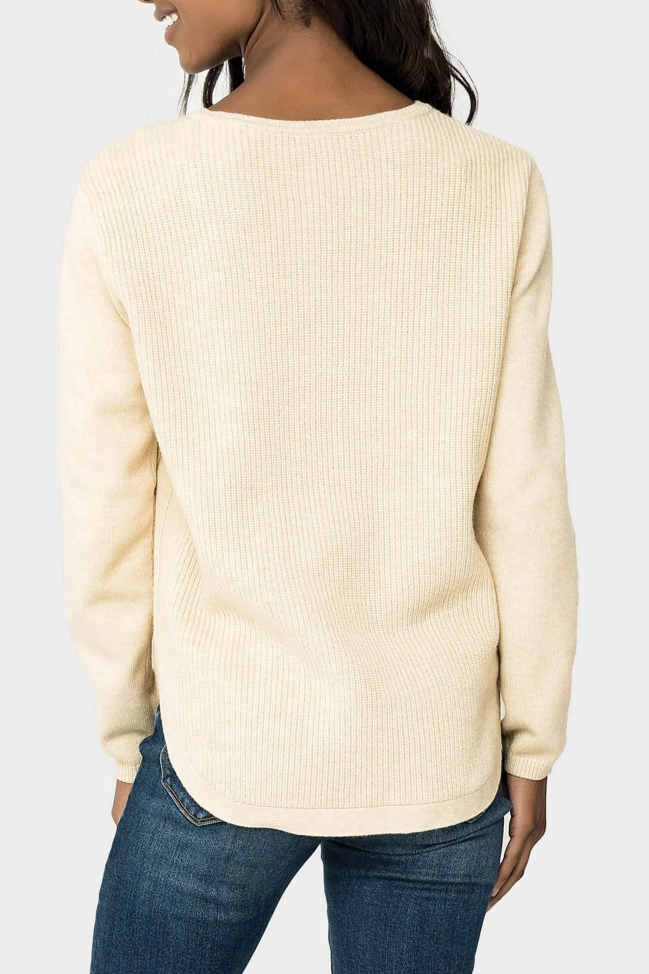 V-Neck Ribbed Relaxed Sweater